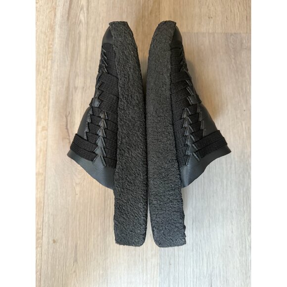 Malibu Sandals:  Thunderbird Mule - Vegan Leather | Woven Poly | Black | 9 Mens - Picture 2 of 4